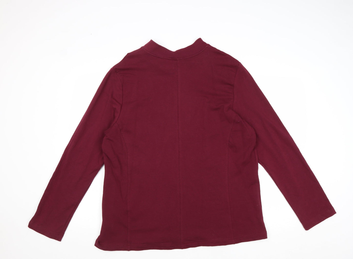 Classic Elements Womens Purple Jacket Size 16 Zip - Flower Detail