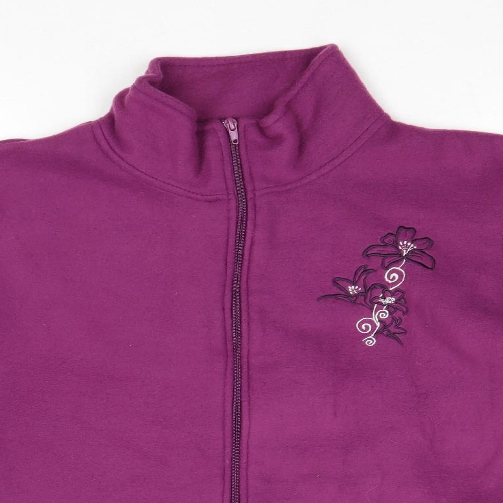 Anne De Lancay Womens Purple Jacket Size M Zip