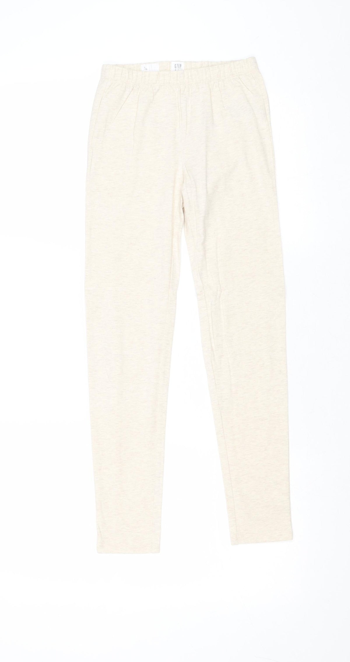 Gap Girls Beige Cotton Jogger Trousers Size L Regular Pullover - Leggings