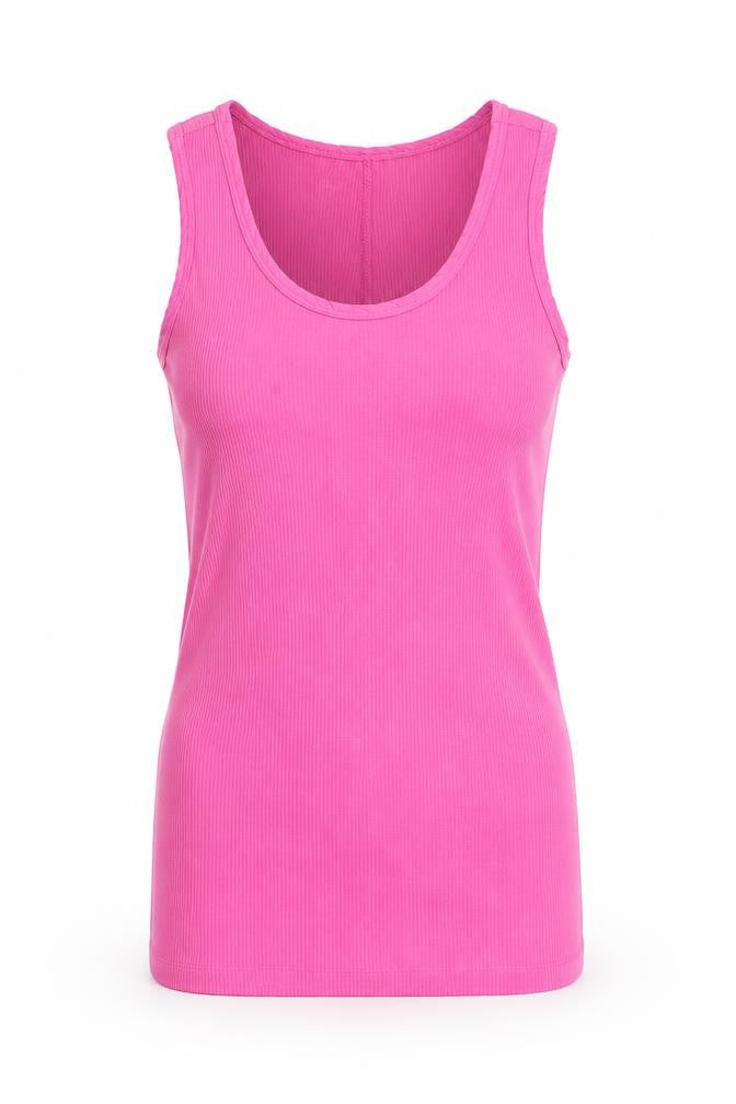 Gap Womens Pink Cotton Basic Tank Size XS Scoop Neck - Ribbed