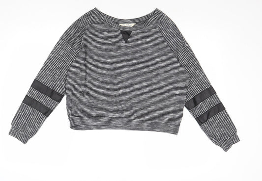 Miss Selfridge Womens Grey Round Neck Polyester Pullover Jumper Size 10