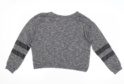 Miss Selfridge Womens Grey Round Neck Polyester Pullover Jumper Size 10