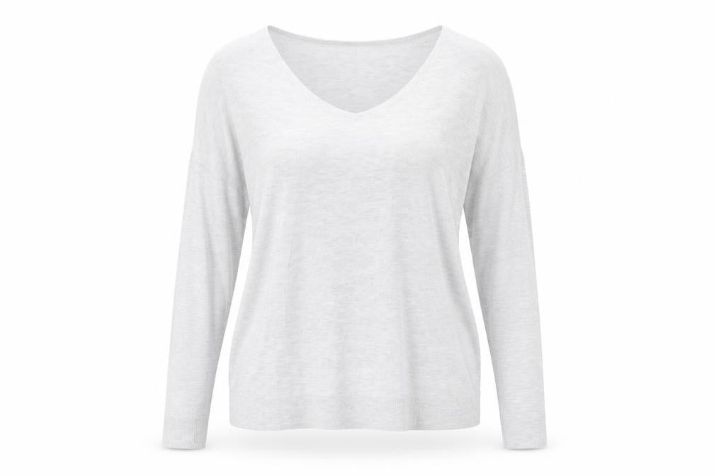 H&M Womens Grey Round Neck Viscose Pullover Jumper Size M