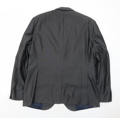 Next Mens Grey Polyester Jacket Suit Jacket Size 46 Regular