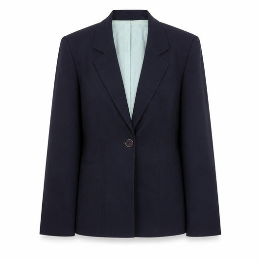 BHS Womens Blue Polyester Jacket Suit Jacket Size 14