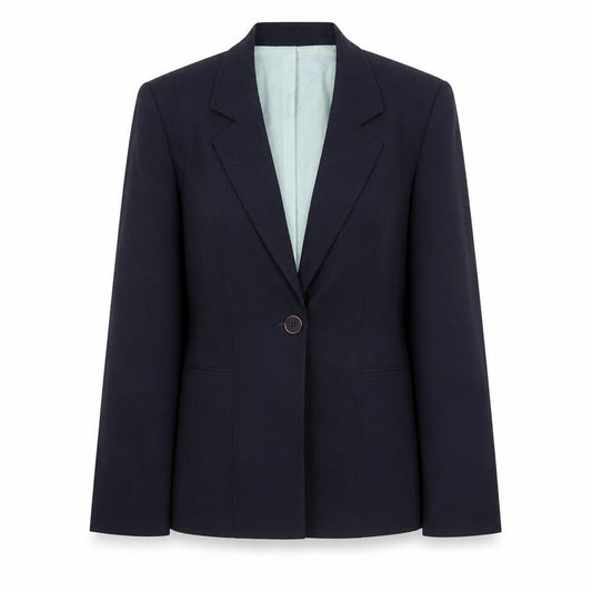 BHS Womens Blue Polyester Jacket Suit Jacket Size 14