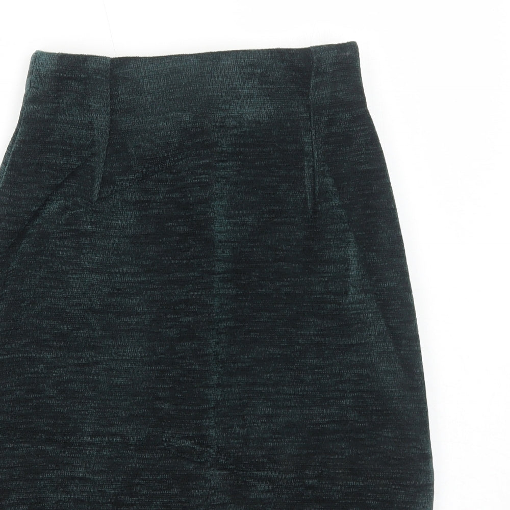 Libra Womens Green Polyester Straight & Pencil Skirt Size 8 Zip