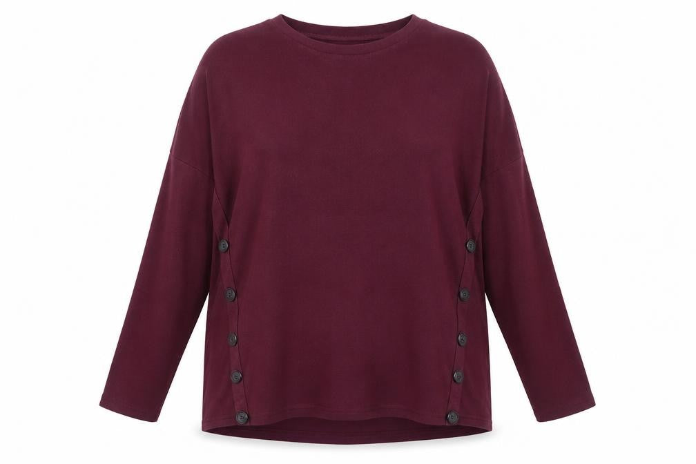 New Look Womens Purple Round Neck Polyester Pullover Jumper Size 12