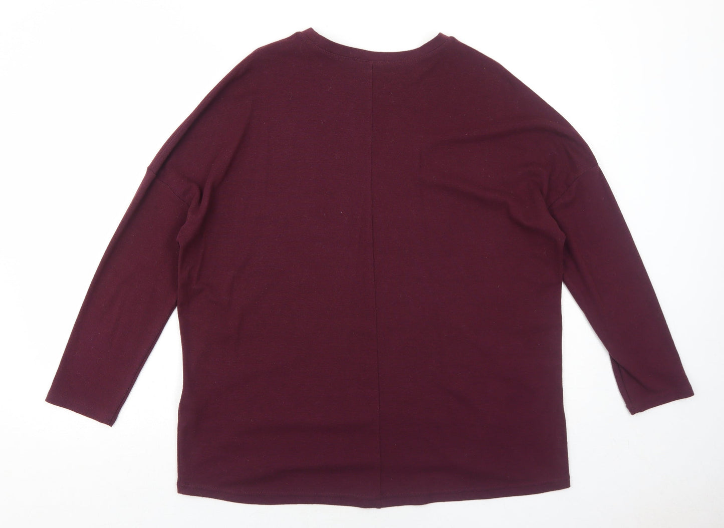 New Look Womens Purple Round Neck Polyester Pullover Jumper Size 12