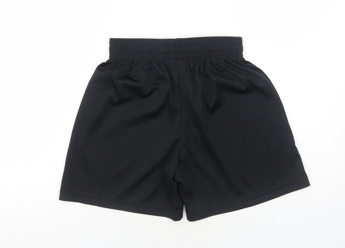 Prostar Boys Black Polyester Sweat Shorts Size 10-11 Years Regular Drawstring