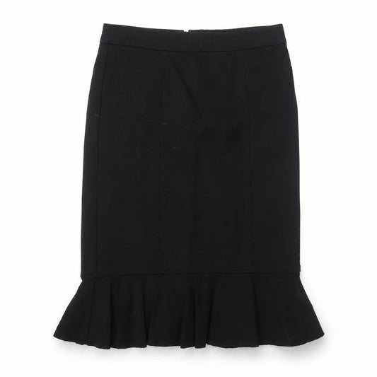 Country Casuals Womens Black Viscose Trumpet Skirt Size 10 Zip