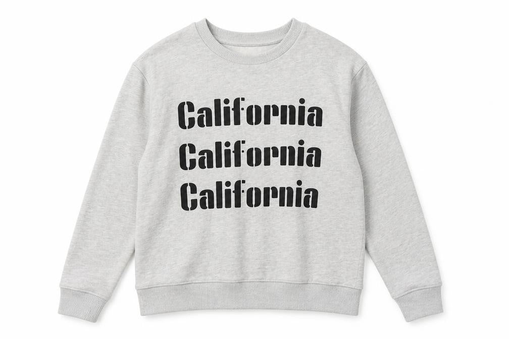 Very Womens Grey Cotton Pullover Sweatshirt Size 8 Pullover - California