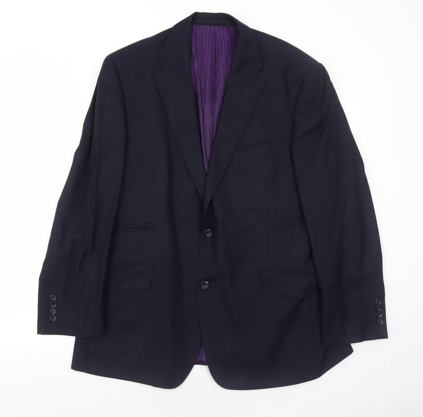 Marks and Spencer Mens Blue Wool Jacket Suit Jacket Size 42 Regular