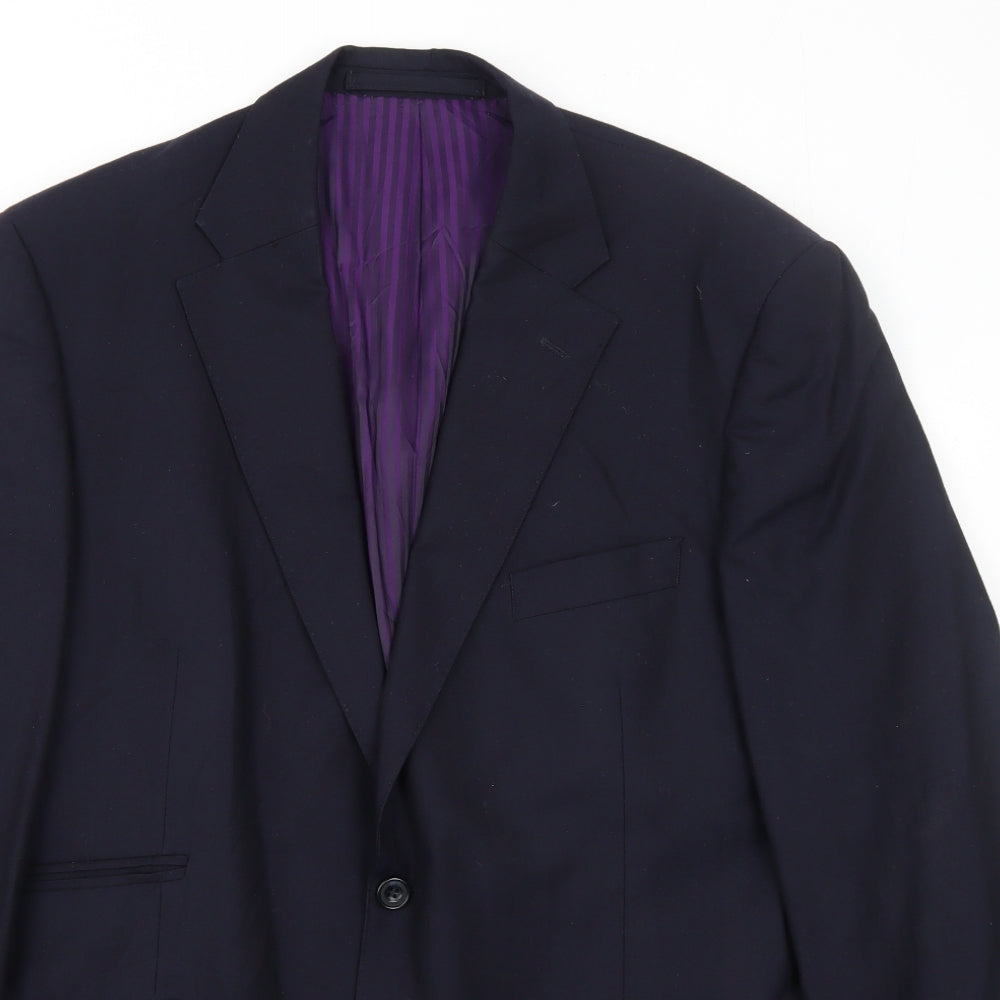 Marks and Spencer Mens Blue Wool Jacket Suit Jacket Size 42 Regular