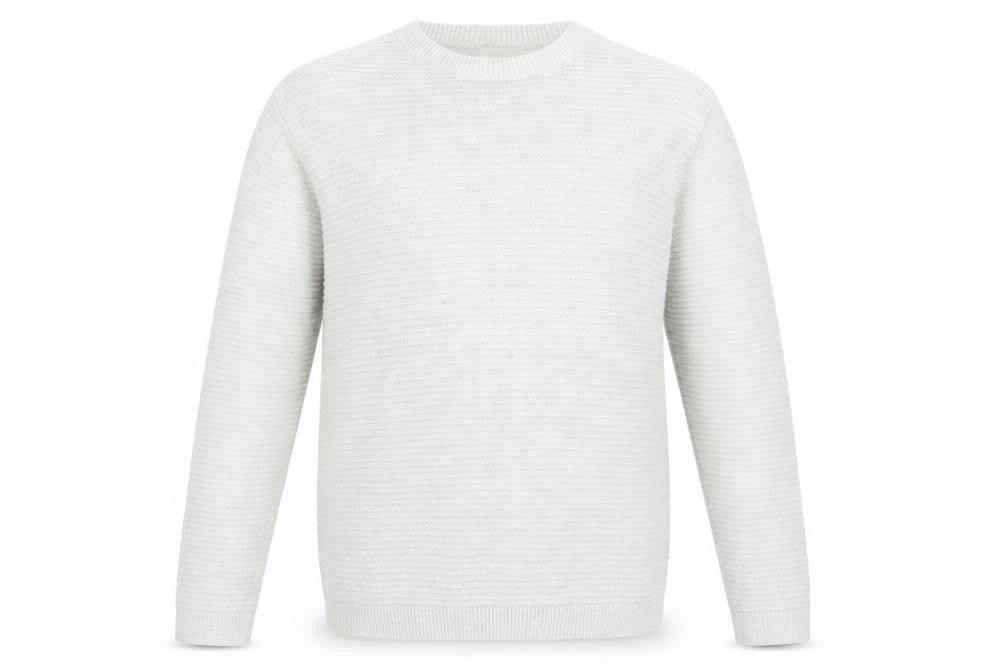 Topman Mens Grey Round Neck Cotton Pullover Jumper Size M Long Sleeve