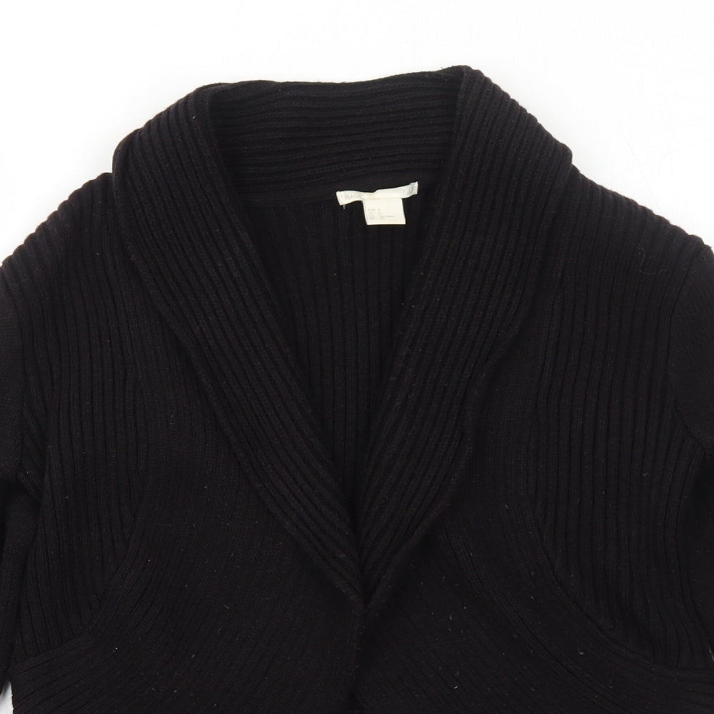 H&M Womens Black V-Neck Acrylic Pullover Jumper Size S