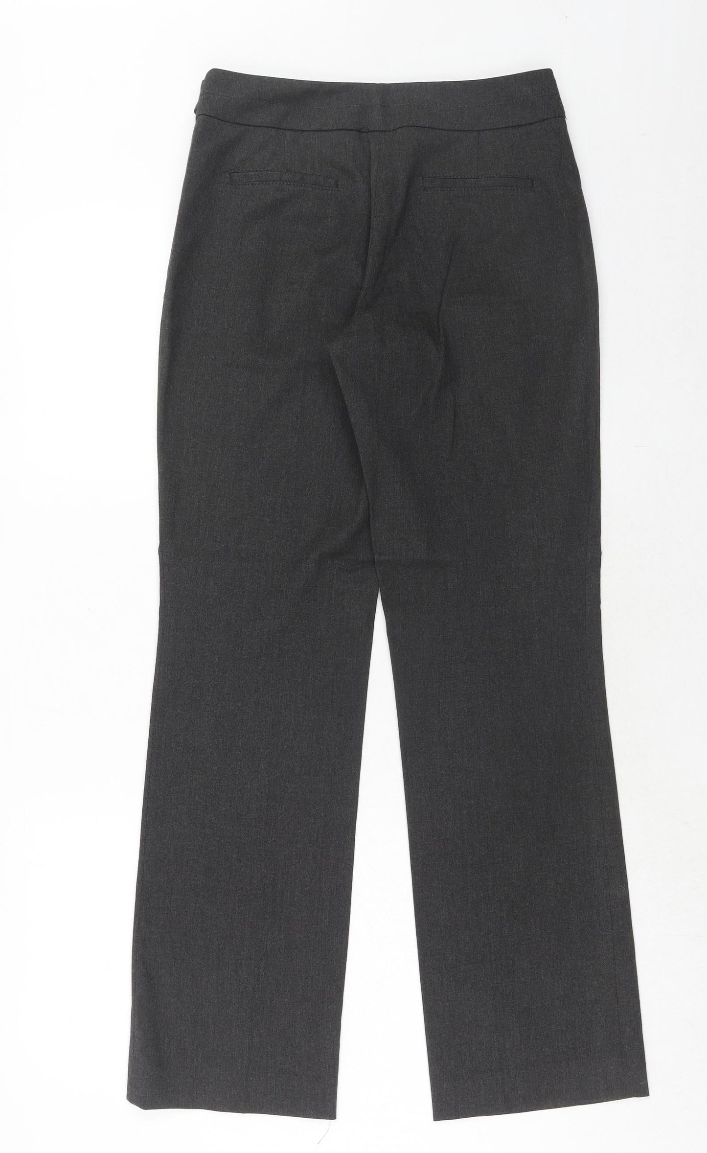 NEXT Womens Grey Polyester Dress Pants Trousers Size 6 Regular Hook & Eye