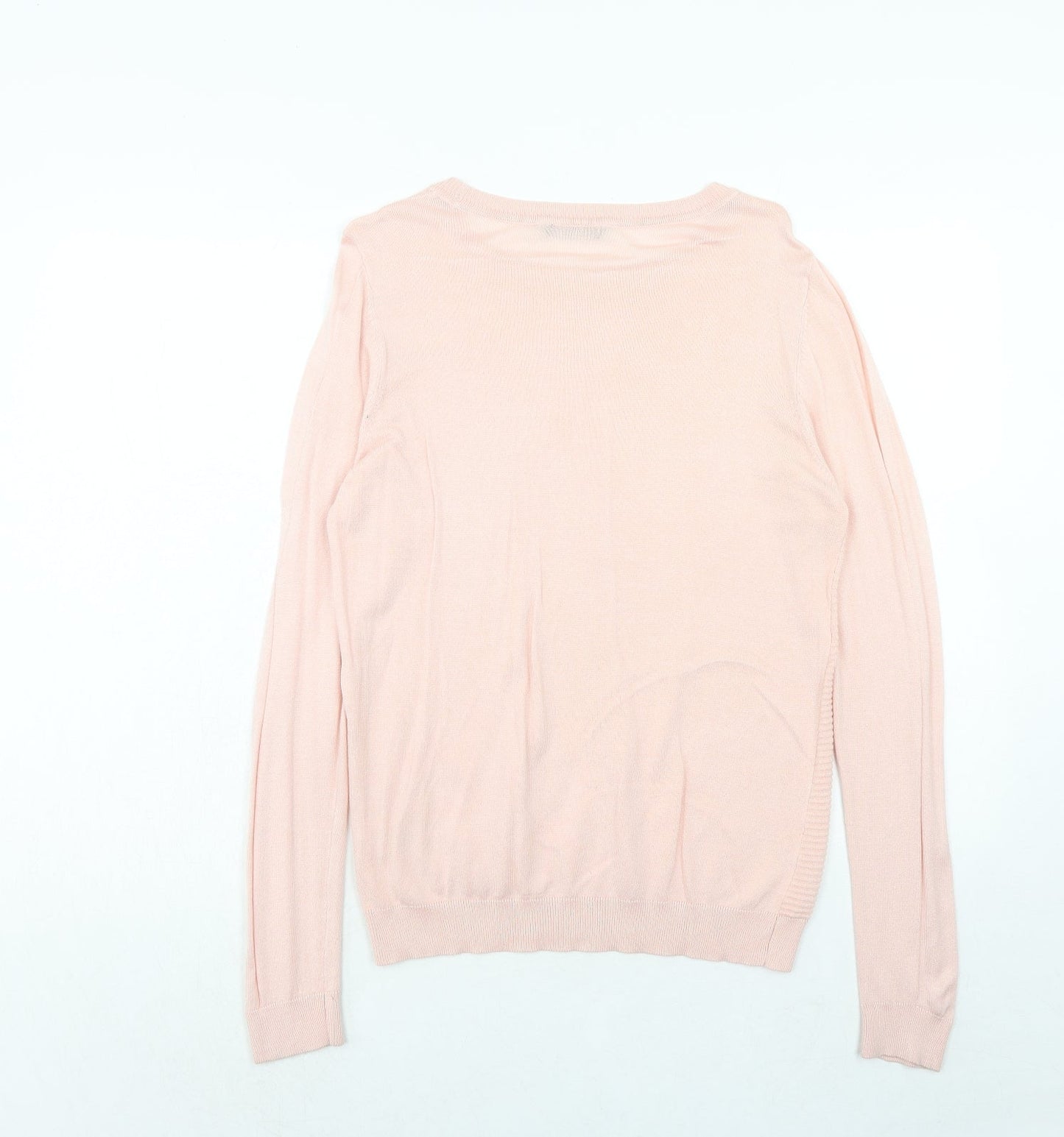 Select Womens Pink Round Neck Viscose Pullover Jumper Size M