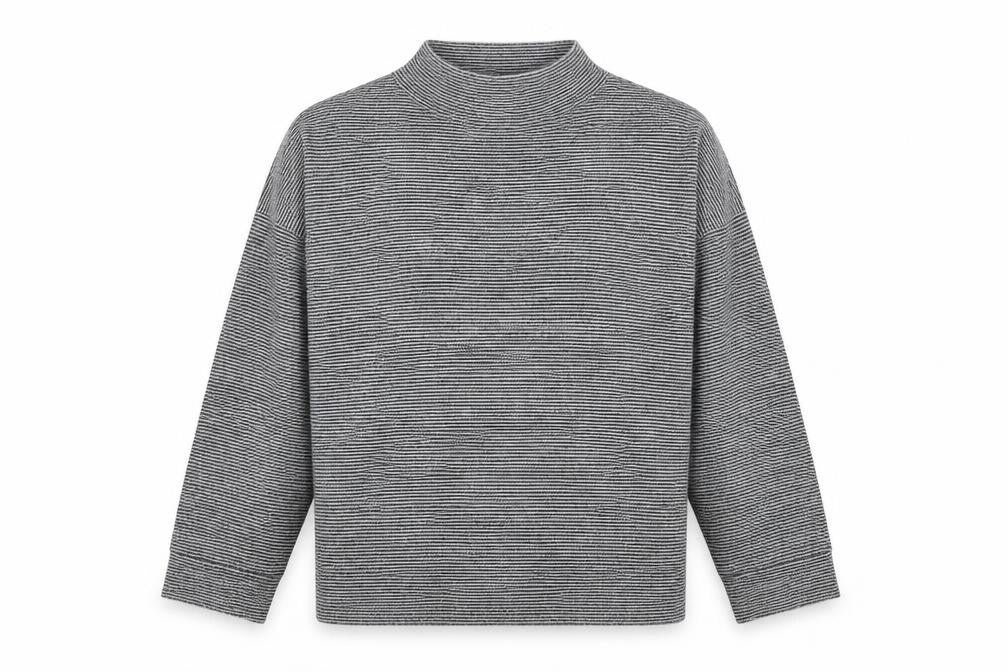 New Look Womens Grey High Neck Polyester Pullover Jumper Size L