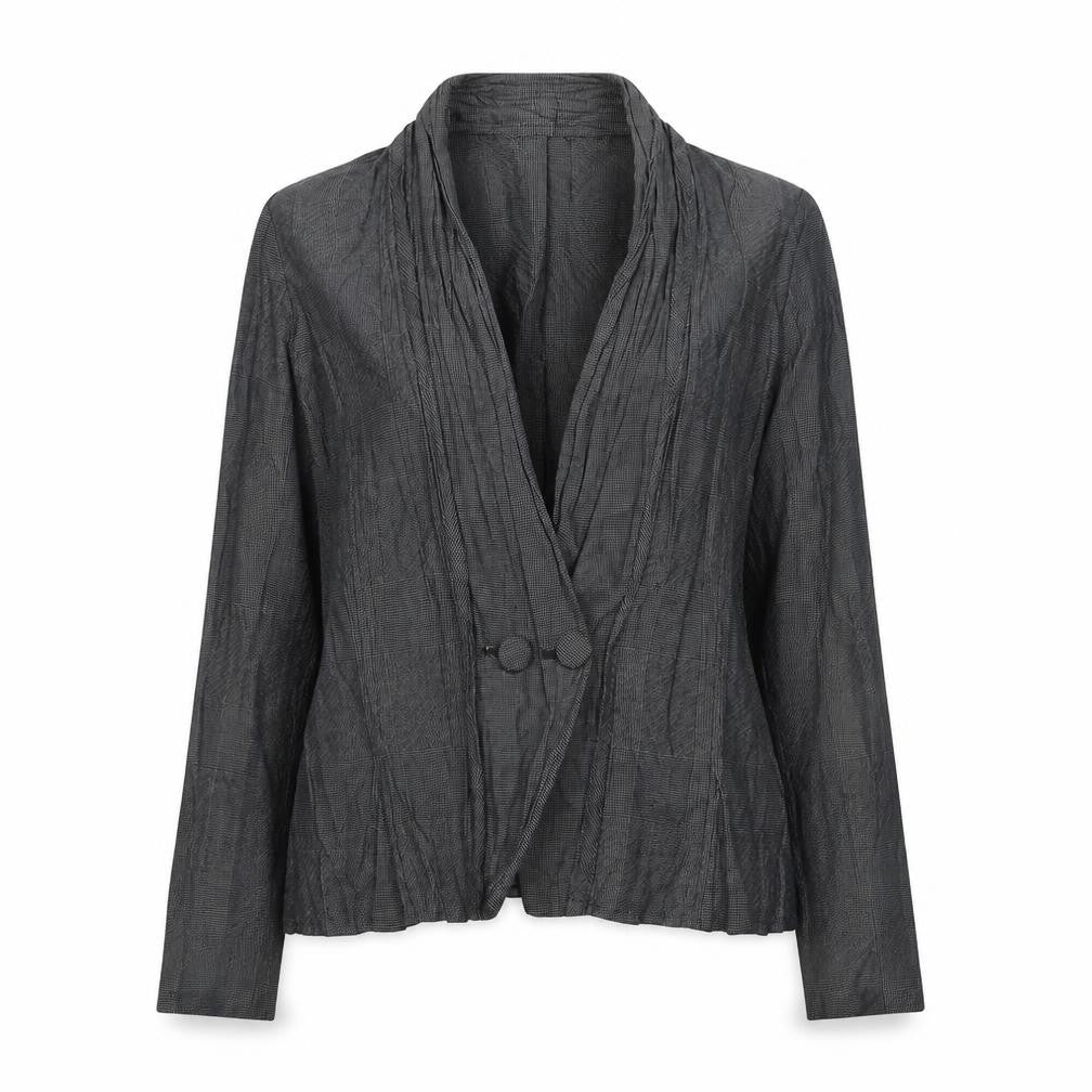 Marie Mero Womens Grey Jacket Blazer Size 12 Button