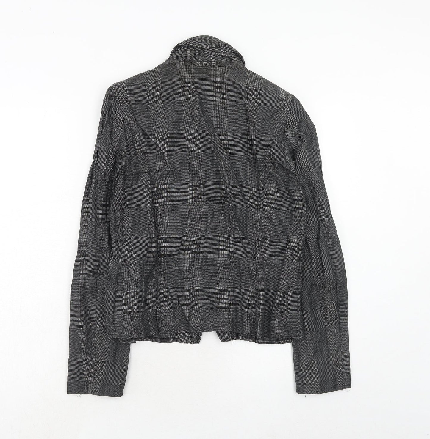 Marie Mero Womens Grey Jacket Blazer Size 12 Button