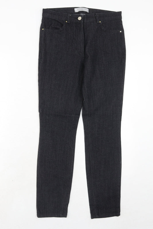 Kulclothing Womens Black Polyester Skinny Jeans Size 10 Regular Zip