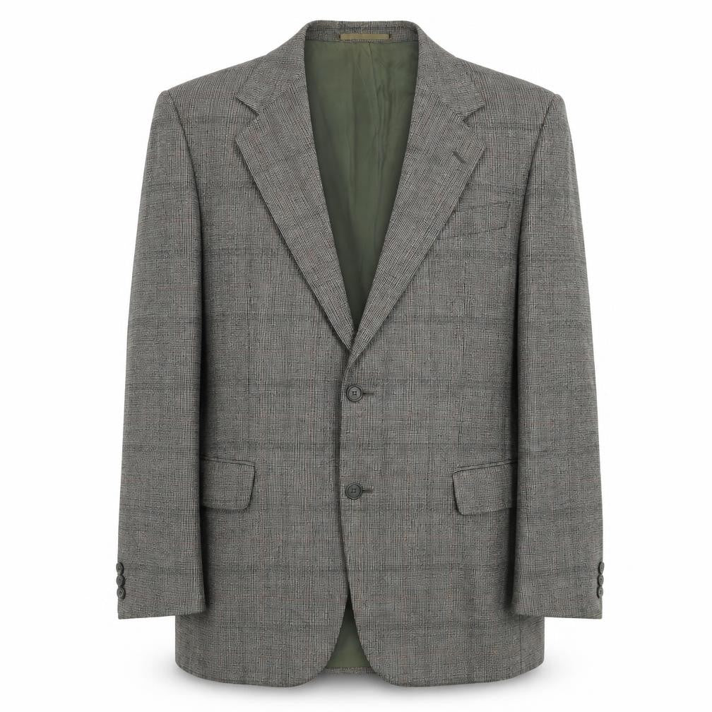 Weidemann Mens Grey Geometric Polyester Jacket Suit Jacket Size 44 Regular