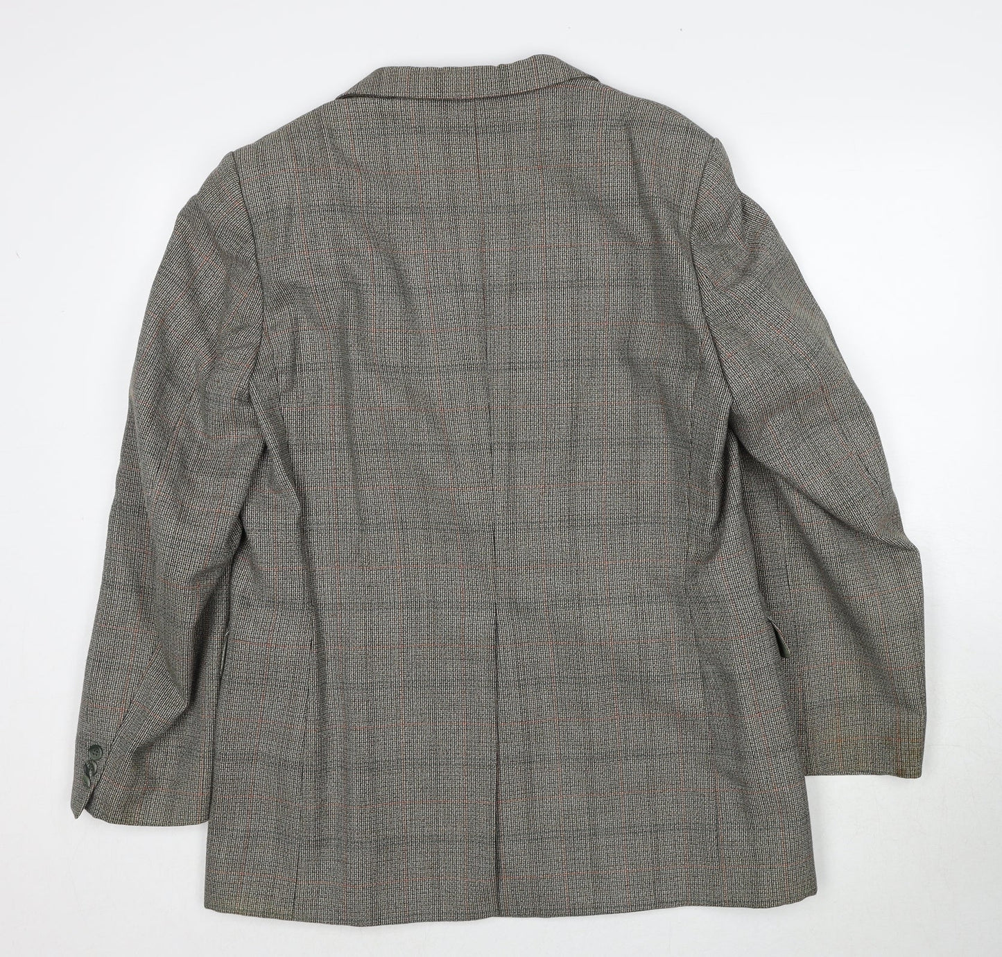 Weidemann Mens Grey Geometric Polyester Jacket Suit Jacket Size 44 Regular