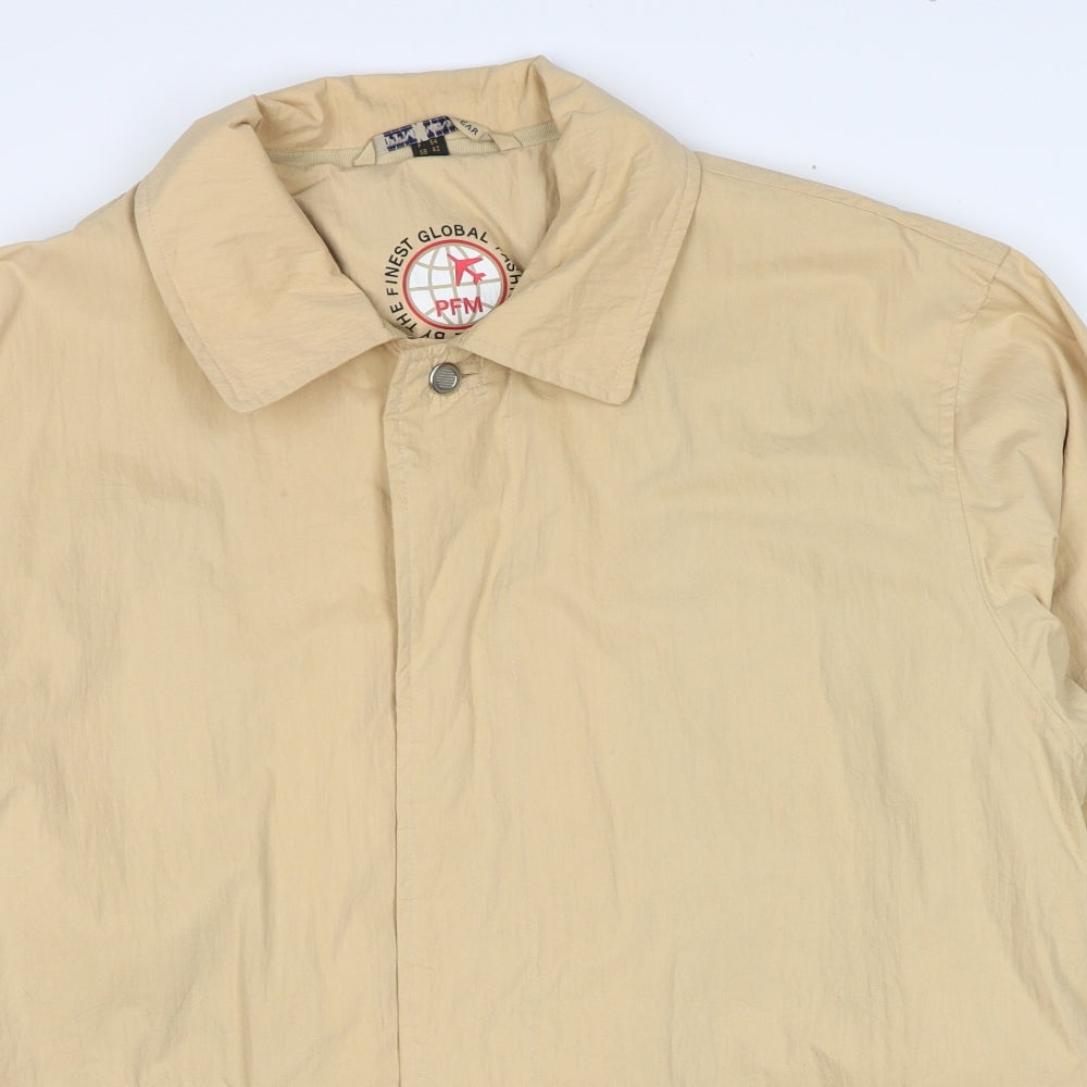 PFM Mens Beige Jacket Size S Button