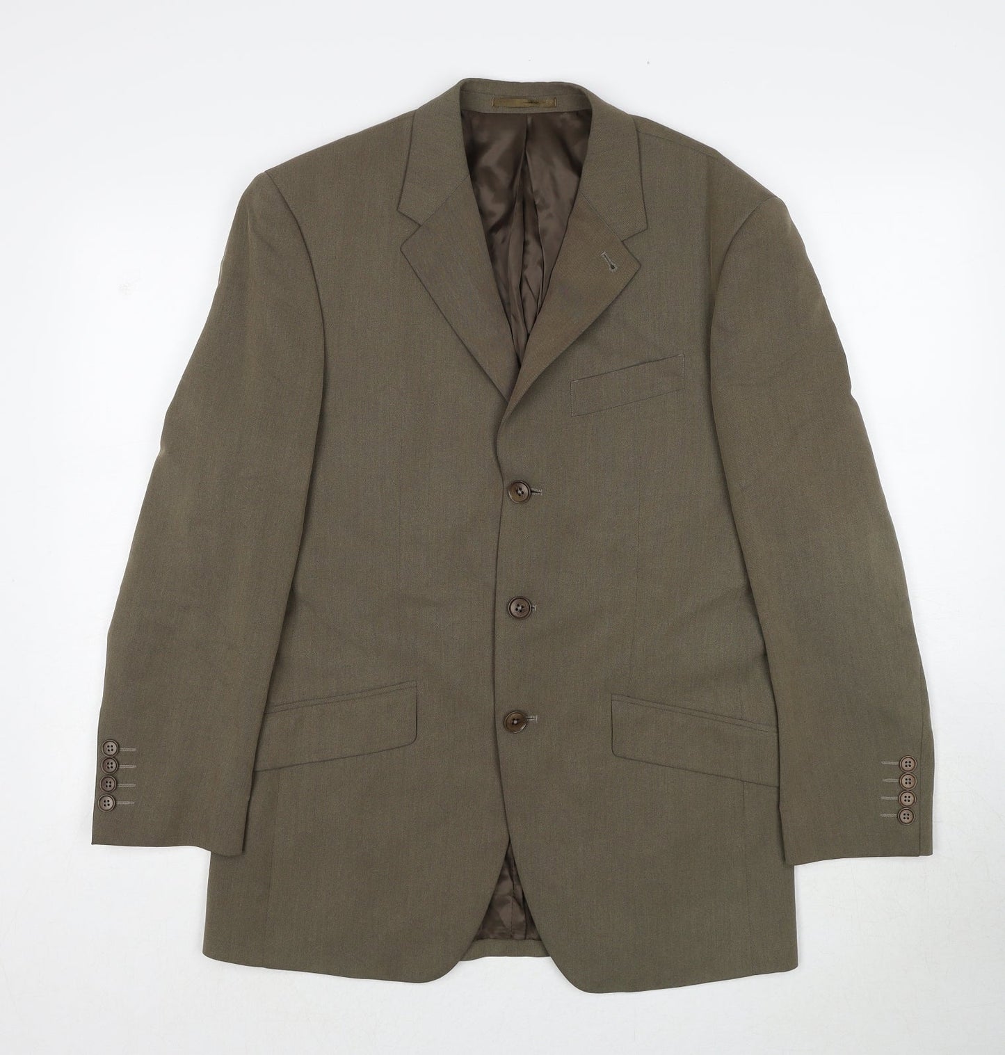 NEXT Mens Beige Polyester Jacket Suit Jacket Size 38 Regular