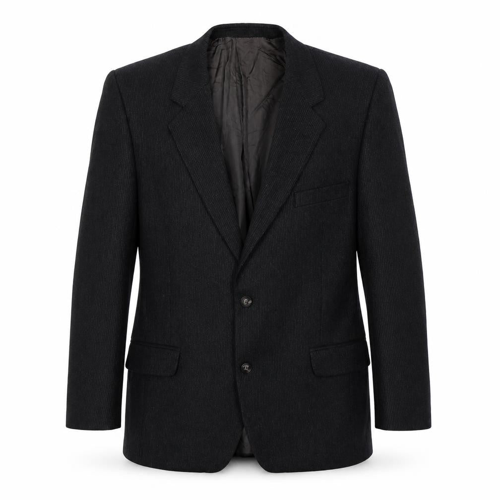Hector Jones Mens Black Polyester Jacket Suit Jacket Size 38 Regular