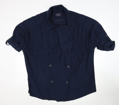 Marks & Spencer Womens Blue Jacket Size 14 Button