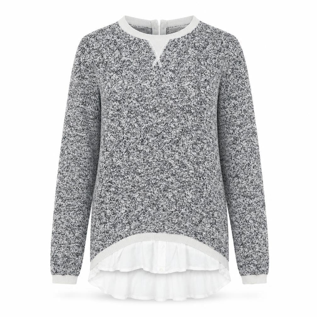 NEXT Womens Grey Round Neck Cotton Pullover Jumper Size 10