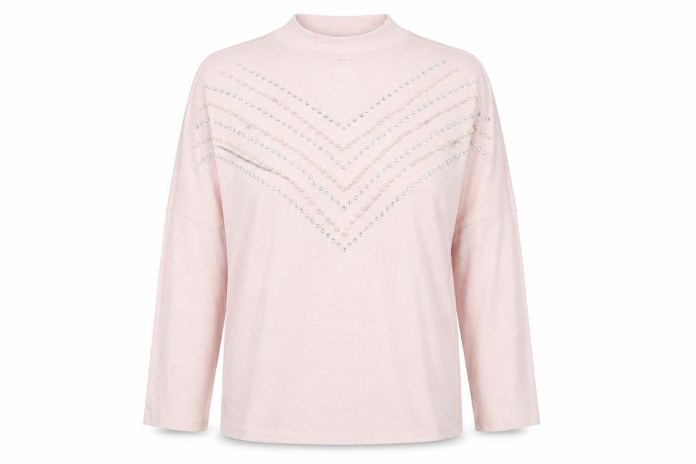 Select Womens Pink Round Neck Viscose Pullover Jumper Size M