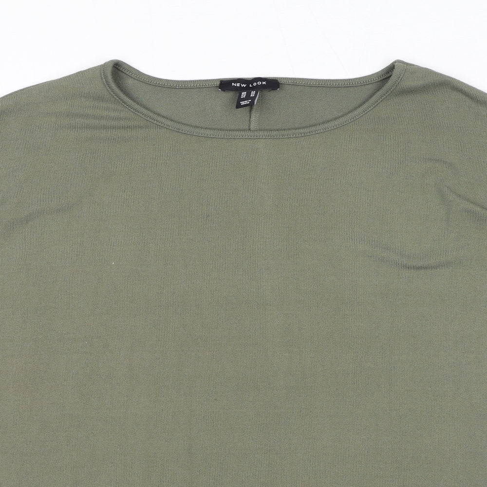 New Look Womens Green Round Neck Polyester Pullover Jumper Size M