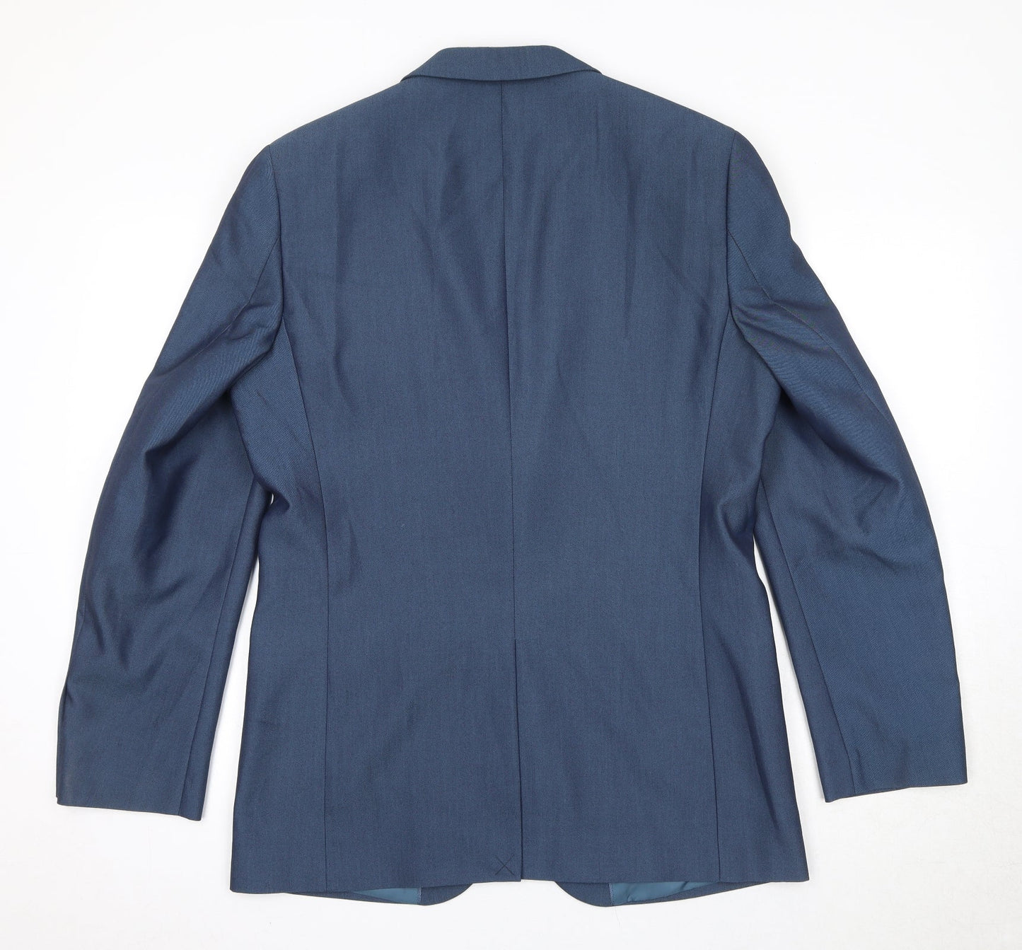 Williams and Brown Mens Blue Polyester Jacket Suit Jacket Size 40 Regular