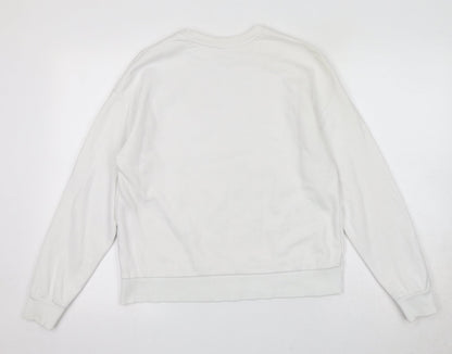 Preloved Disney Womens White Cotton Pullover Sweatshirt Size 6 Pullover - Size 6-8, Mickey Mouse - Back
