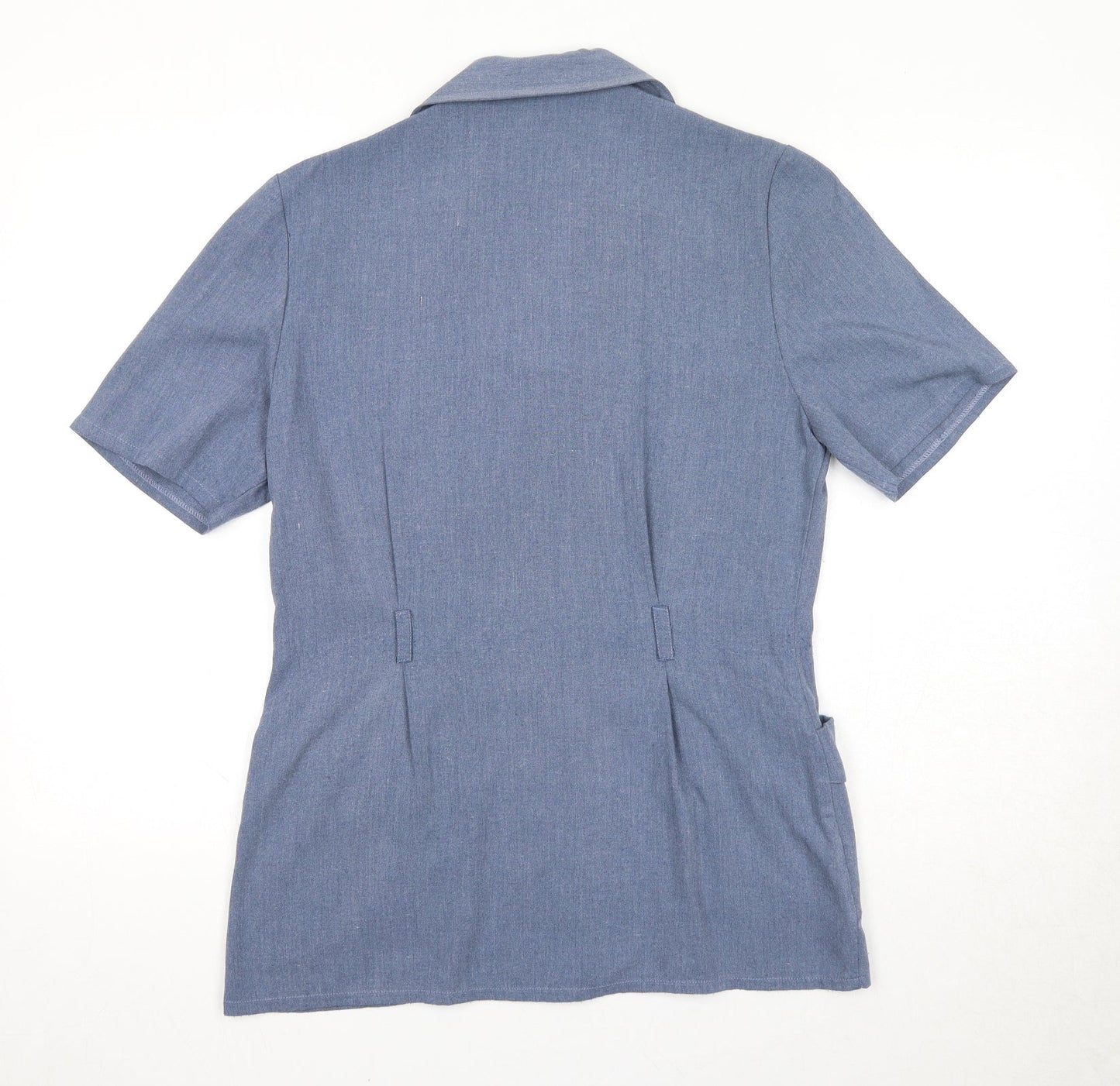 OPUS Womens Blue Polyester Basic Button-Up Size 12 Collared