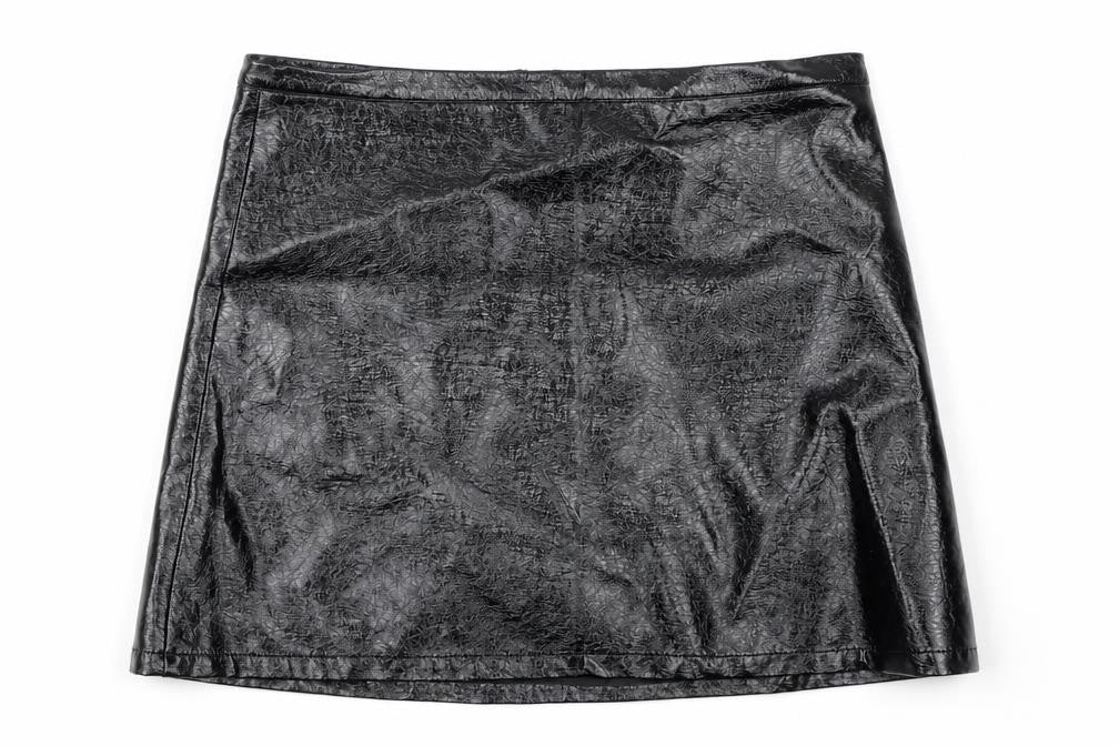Marks & Spencer Womens Black Viscose A-Line Skirt Size 12 Zip
