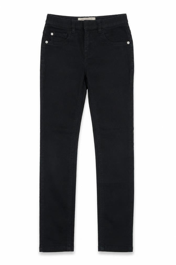 NEXT Girls Black Cotton Skinny Jeans Size 9 Years Regular Pullover