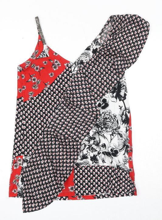 NEXT Womens Multicoloured Floral Polyester Camisole Tank Size 8 V-Neck