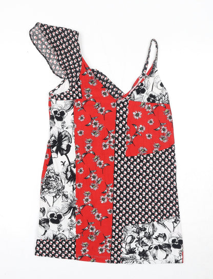 Next Womens Multicoloured Floral Polyester Camisole Tank Size 8 V-Neck