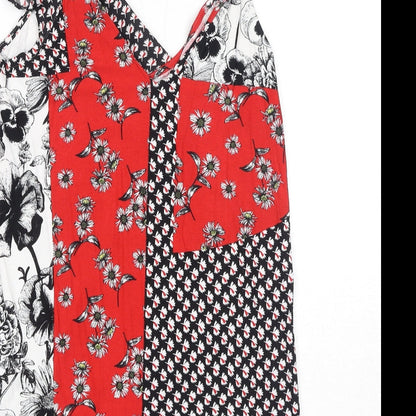 Next Womens Multicoloured Floral Polyester Camisole Tank Size 8 V-Neck