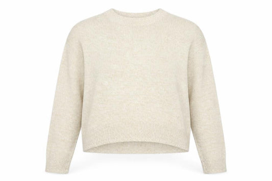 Divided by H&M Womens Beige Round Neck Acrylic Pullover Jumper Size S