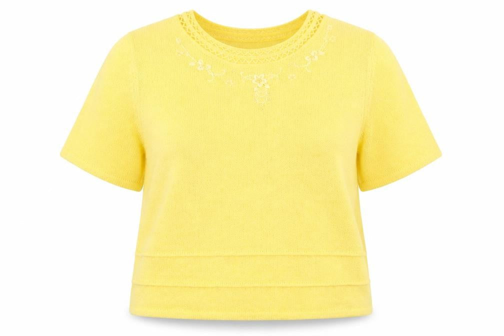 Roman Womens Yellow Round Neck Acrylic Pullover Jumper Size XL