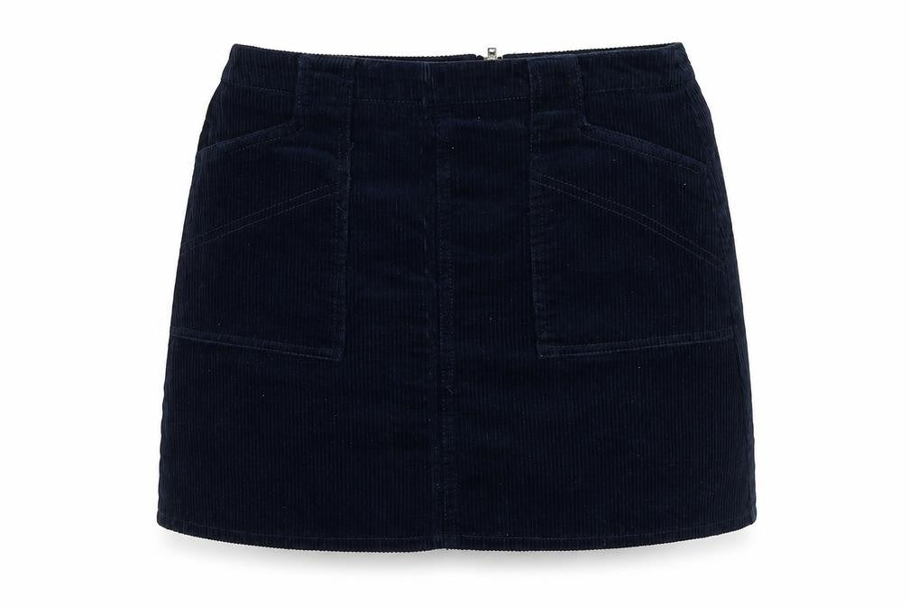 BDG Womens Blue Cotton Mini Skirt Size S Zip