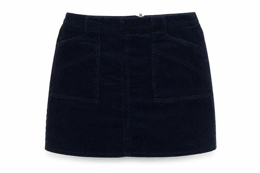 BDG Womens Blue Cotton Mini Skirt Size S Zip