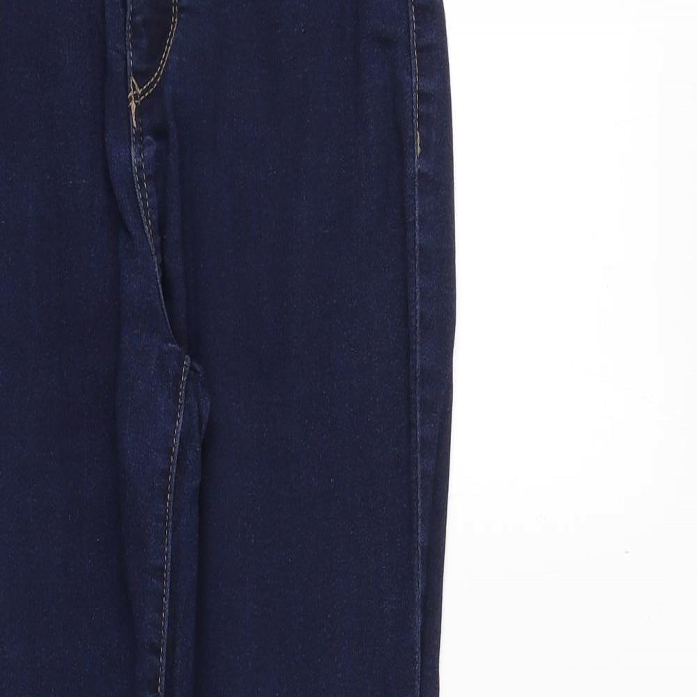 Blue Spice Womens Blue Cotton Tapered Jeans Size 26 in Regular Zip