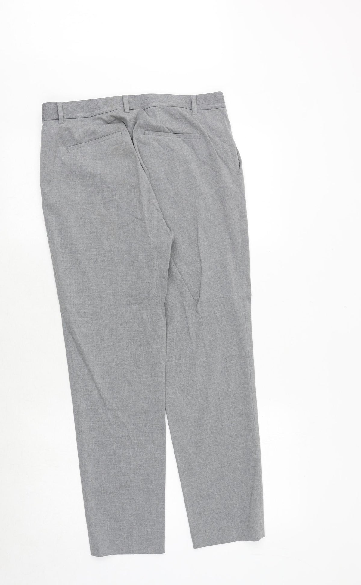 Uniqlo Womens Grey Polyester Trousers Size 31 in Regular