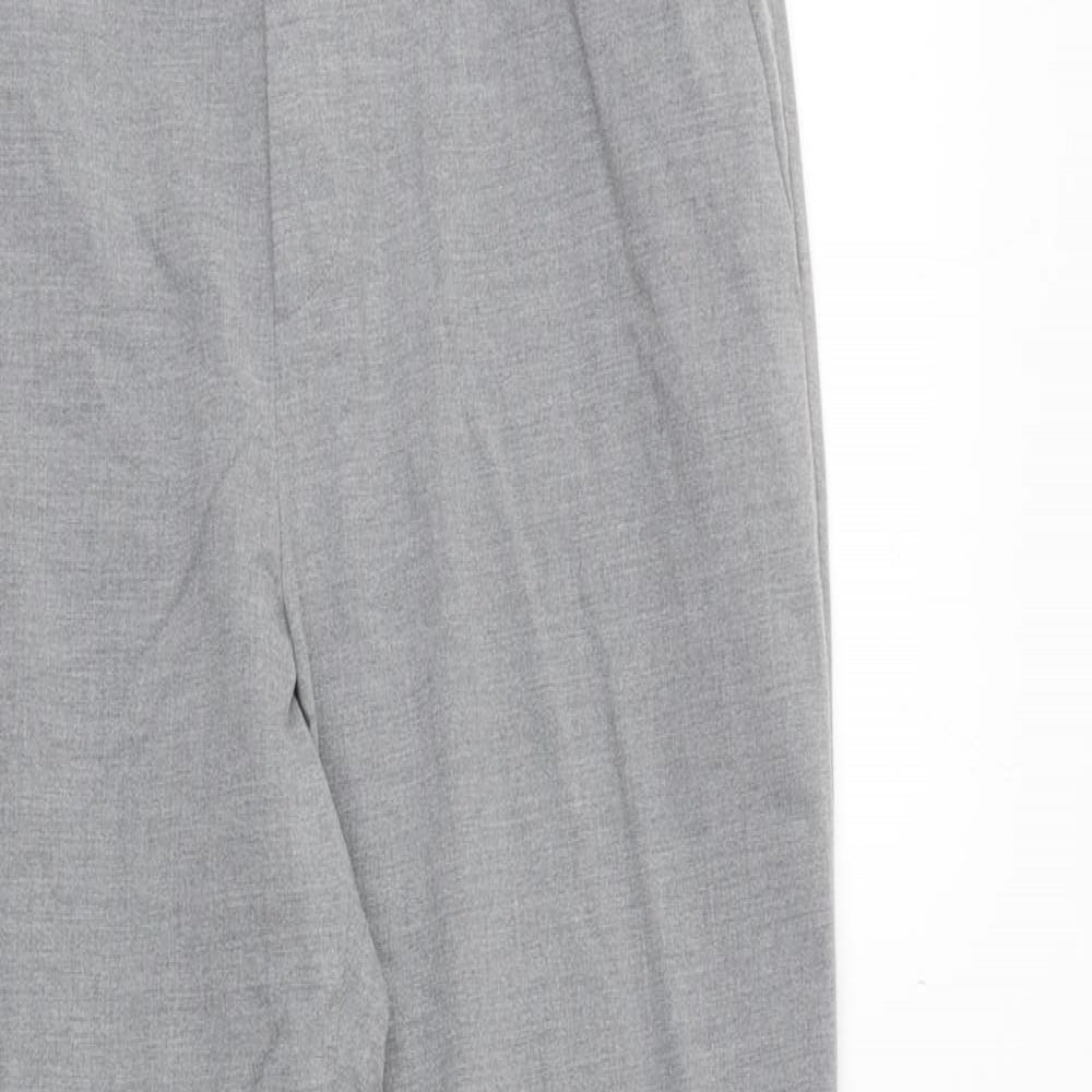 Uniqlo Womens Grey Polyester Trousers Size 31 in Regular